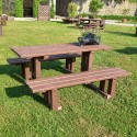 Tavolo pic-nic medium in plastica riciclata L180xP145xH77