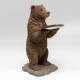 962 KA53416_c Figura decorativa orso c/vassoio 62cm
