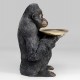 962 KA53625_e Figura Gorilla naturale c/vassoio oro 44cm