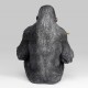 962 KA53625_f Figura Gorilla naturale c/vassoio oro 44cm