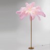 Lampada a stelo piume rosa 165cm