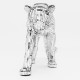 962 KA53613_b Figura Leopardo mosaico 78x19x32h