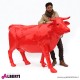 963 PLA124R_b Mucca rossa testa alta 70x205x145