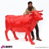 963 PLA124R_b Mucca rossa testa alta 70x205x145