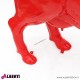 963 PLA124R_e Mucca rossa testa alta 70x205x145
