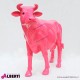 963 PLA251_i Mucca testa alta fucsia in vetro resina 147x200 cm