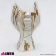 963 PLAVASOVMBO_a Vaso XL mani viso bianco col.oro