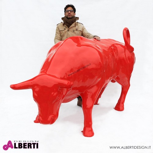 963 PLTOROTBR_a Toro testa bassa rosso 235x90x140h