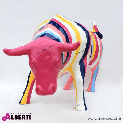 963 PLTOROTBSTRIS_b Toro testa bassa strisce multicolor 235x90x140h