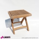 Sgabello Wales in teak, 44x43xh40 cm