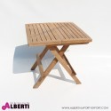 Tavolino picnic in teak pieghevole 55x50