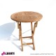 Tavolo rotondo pieghevole in teak, diametro 70 x h 75 cm