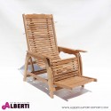 Sdraio reclinabile LAZY in teak 72x105/175xh110 cm