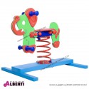 Gioco molla Elefante con supporto base 77x60x66 cm. Uso privato.