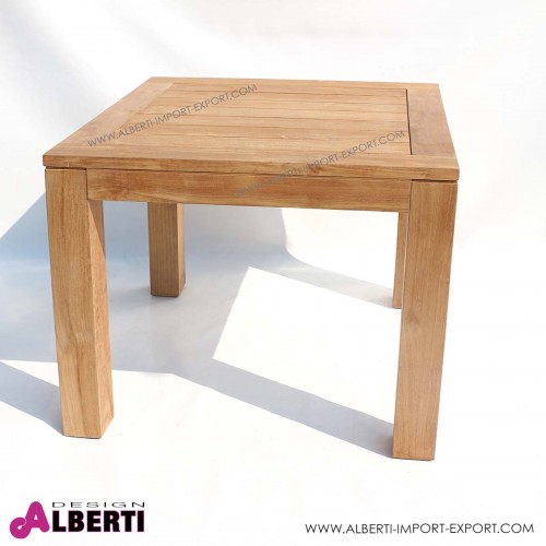 Tavolo Giove fisso in teak da giardino 90x90