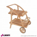 Carrello in teak modello Shuttle, 58x70xh82cm