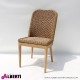 Sedia TOMMY struttura teak, seduta in giacinto sintetico