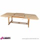 Tavolo Boston rettangolare allungabile in teak birmano, 180/260x110x74 cm