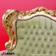 962 BGDIVO^VERD_b Divano oro/verde 165x80x122 cryst