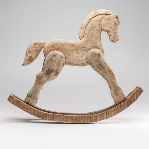 Oggetto decorativo Rocking Horse Nature 75x12x61 cm