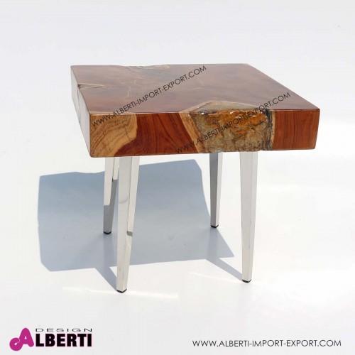 962 MA1010_b Tavolo caff? eff.vetro/legno mass45x45xh42