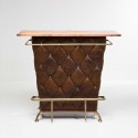 Bar Rockstar Vintage in eco pelle marrone invecchiata 115x170x90