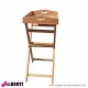 Vassoio in teak su supporto fisso 66x38xH74