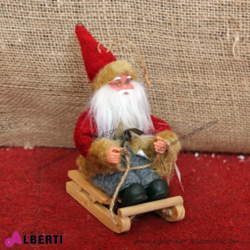 Babbo Natale con slitta 20x7x14cm