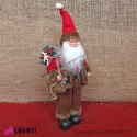 Pupazzo Babbo Natale con sacco doni H40cm