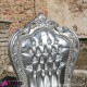 962 BCP250_b Sedia barocco Parigi argento con pelle eco argento