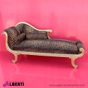 Chaiselongue NIZZA oro/leopardo 190x70x90 c/cuscini