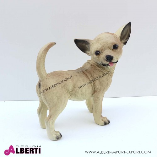 Cane Chihuahua in vetro resina H30 cm