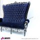 962 BAMARBS^BLUV_d Divano MARILYN ner.silv/velluto  blu 212x78x174