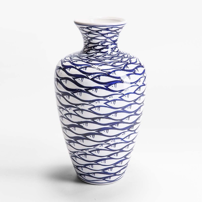 962 KA38016_a Vaso pesci d19x35cm