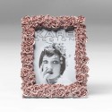Portafoto con cornice con rose rosa gold 15x20cm