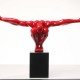 962 KA68235_c Scultura design Atleta rosso 75x23x42cm