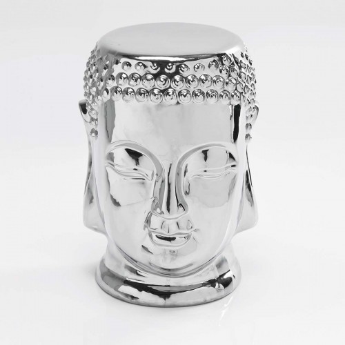 Sgabello o tavolino Buddha color argento H 45 cm