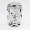 962 KA77974_a Sgabello Buddha col. argento