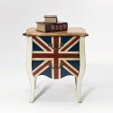 Comodino 2 cassetti bandiera inglese L 53cm