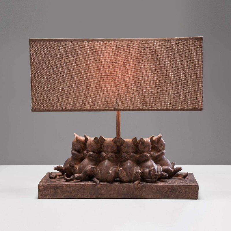 962 KA32777_a Lamp.TavoloSleepingCats33x35,5x14