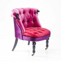 Poltrona barocco Opulent Boudoir viola e fucsia 71x68x64cm