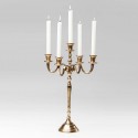 Candelabro Chalet rosa colore oro 5 candele H 50 cm