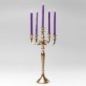 Candelabro Chalet rosegold colore oro 5 candele H 63 cm
