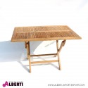 Tavolo in teak rettangolare pieghevole 150x80