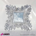 Specchio Fiamme bianco silver 120x120 cm