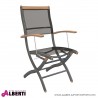 Poltrona ALTEA pieghevole in alluminio e textilene 70x70x74