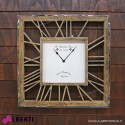 Orologio da muro legno metallo 75x75 cm