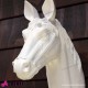 962 KA34881_b Deco fig.HorseHead bianco32x14x41