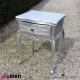 962 BACLUGASL_a Comodino Lugano silver a foglia 51x42x67