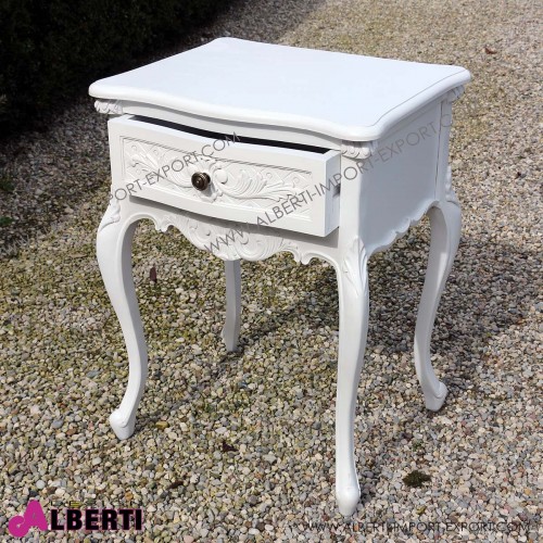 Comodino barocco LUGANO white